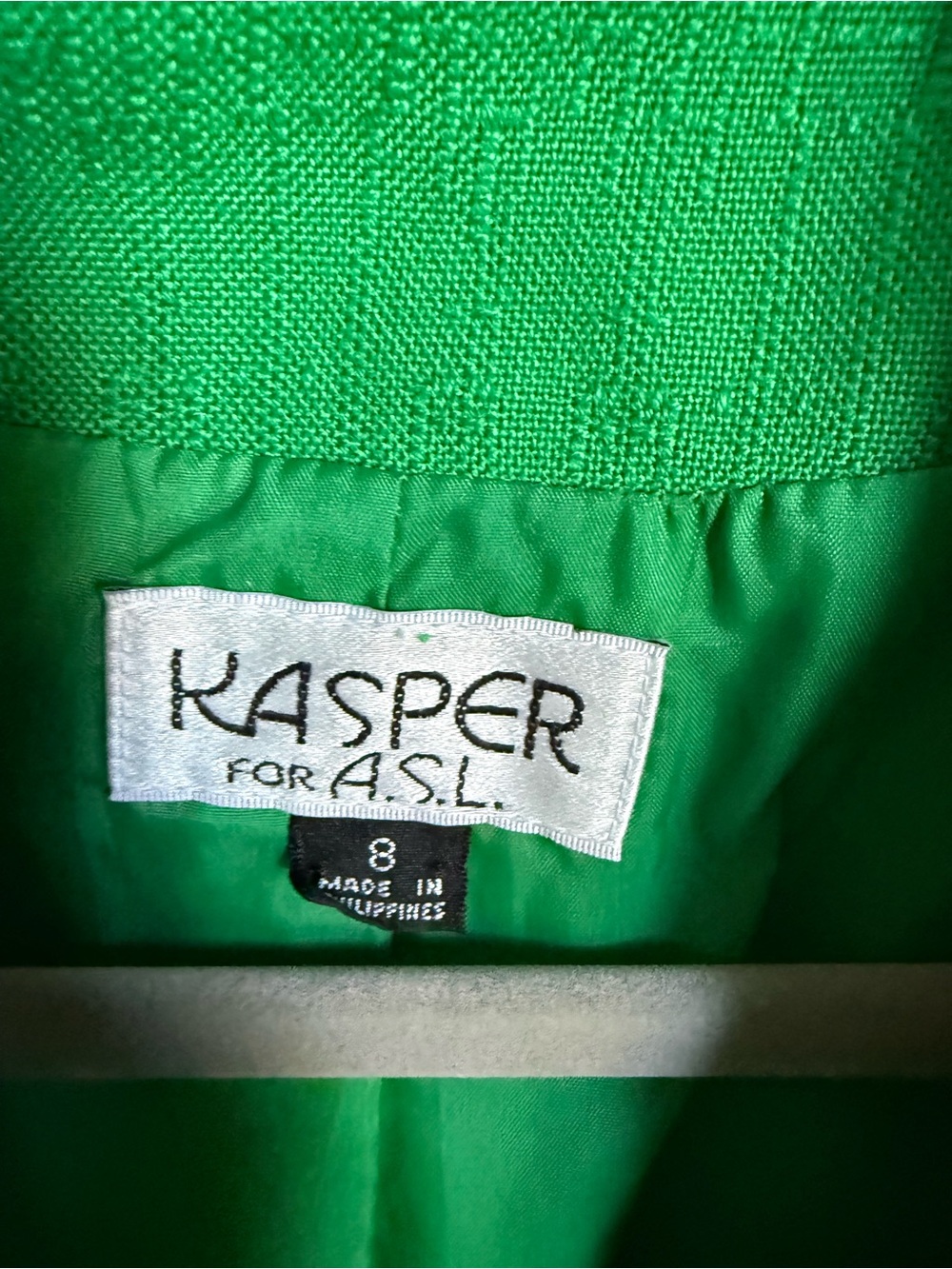 Kasper Emerald Green Double-Breasted Short Sleeve Blazer Dress size 8. Like new. - Picture 5 of 10